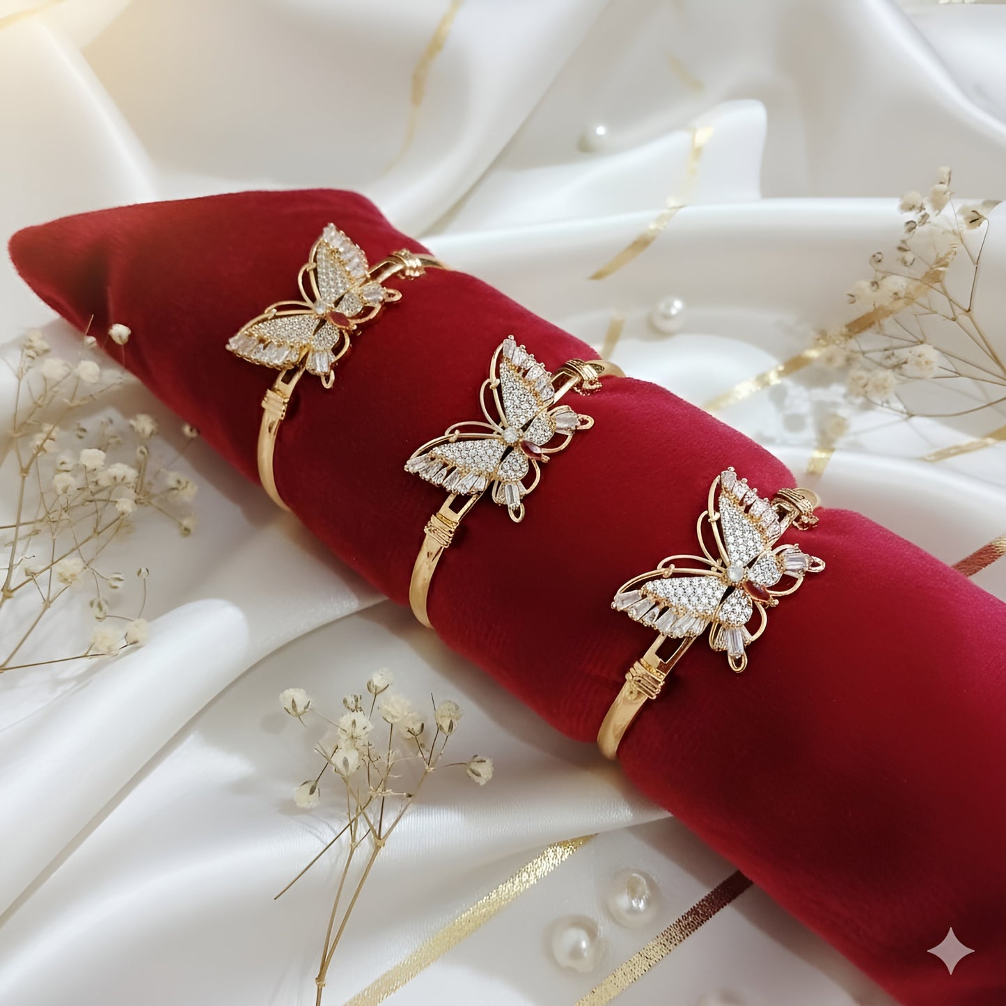 Dazzling Butterfly Gold-Tone Bracelet